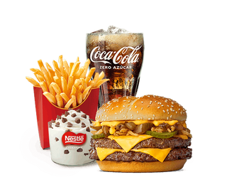 Menú Completo Doble Philly Cheese Stack