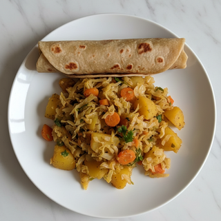 Greens with Chapati