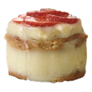 Pastel agustino con fresa