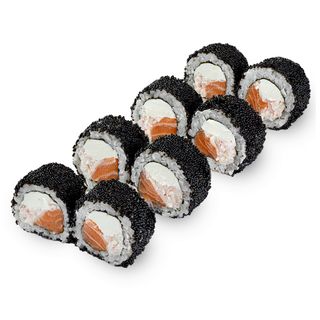 Блек рол в ікрі з лососем та крабміксом