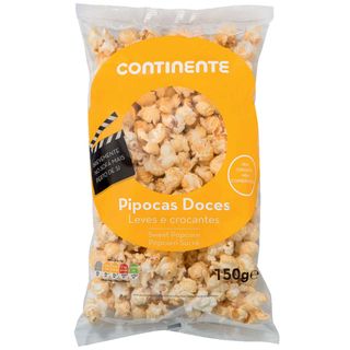 Pipocas Doces Continente 150g - Delicioso mimo para noite de cinema