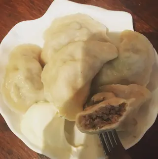 Pierogi z mięsem ze śmietaną