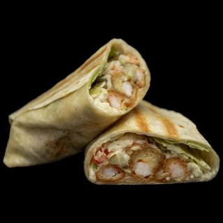 Лаваш з креветками на грилі