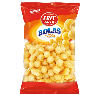Snack De Bolas De Maíz Con Sabor A Queso Frit Ravich. Tamaño Familiar