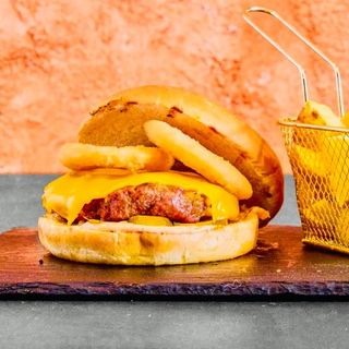 Hamburguesa gourmet casera a la brasa