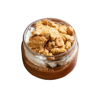 Coppa Poormanger crema di gianduja, biscotto e panna