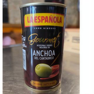 Oliva verde rellena de Anchoas del cantabrico