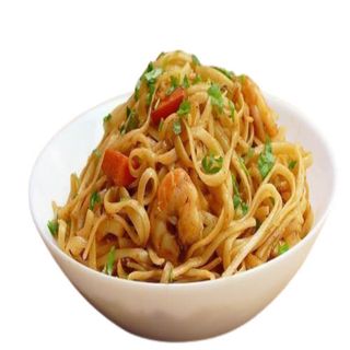 Tallarines De Gambas Con Verduras Variadas