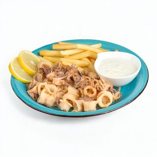 Pržene lignje i pomfrit