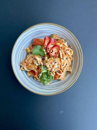 Udon cu fructe de mare