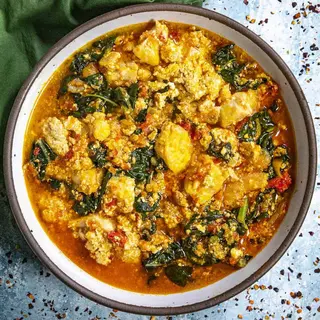 Seafood Egusi + Chicken