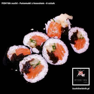 Futomaki z łososiem 6szt