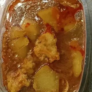 Guiso de patatas con bacalao 