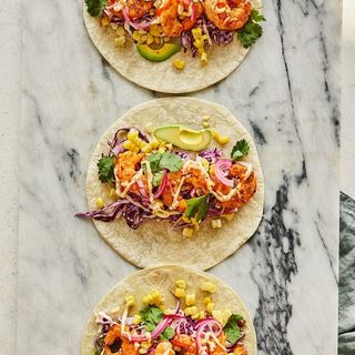 Tacos Guacamole Et Crevettes