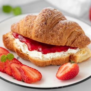 Smooth Cream Cheese and Jam Croissant