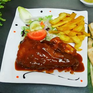 Costillas de cerdo a la barbacoa