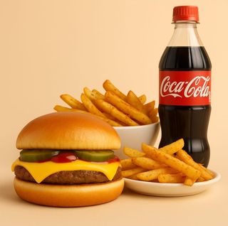 1 cheese burger +frites épicées +boisson 25cl