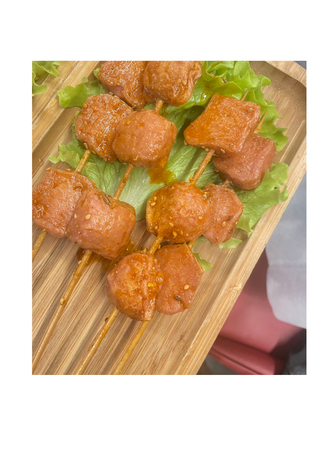 230. Spiedini polpette di gamberi no piccante 4pz 炸虾丸(不辣)