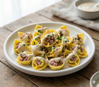 Tortellini sa šunkom i gljivama