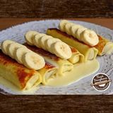 Млинці З Бананом Та Згущеним Молоком