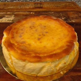 Porción de tarta de queso