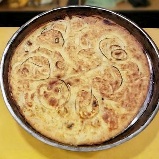 Farinata farcita con cipolla