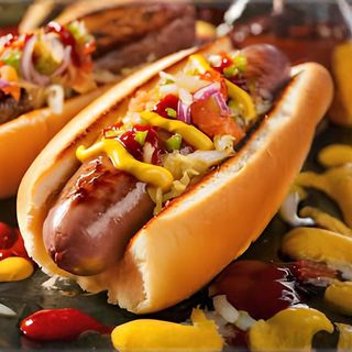 Hot dog (poultry vienna & a long john)