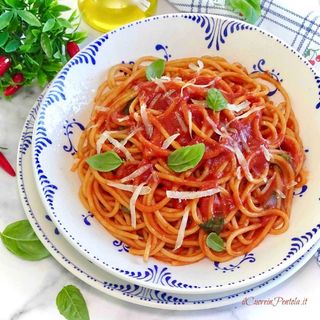 Spaghetti al pomodoro fresco e basilico
