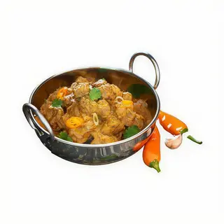 114. Pollo Balti con Champiñones