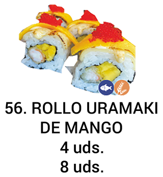 52. Rollo Uramaki De Mango (8 Uds.)