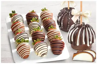 Strawberry Chocolate and Caramel Apples