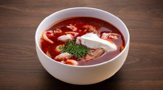 Борщ з креветкою