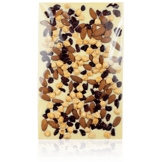 Шоколадні Тафлі Білі З Мигдалем,фундуком Та Журавлиною (700г)