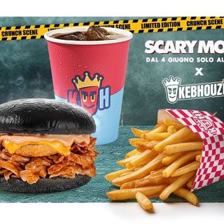 Scary Bacon Burger Menu