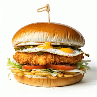 Бургер с хрупкаво пиле 1(350г)