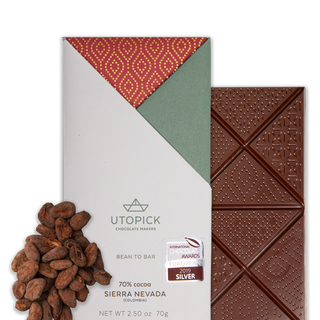 Tableta BTB De Chocolate Negro 70% Cacao De Origen Sierra Nevada 70 Gr