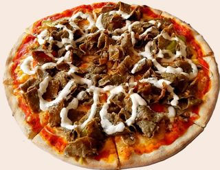Kebab pizza completa
