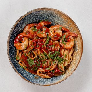 6.LINGUINE CON GAMBERI 