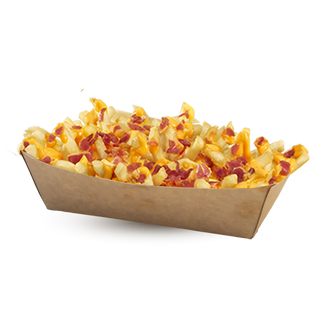 Patatine Cheddar e bacon