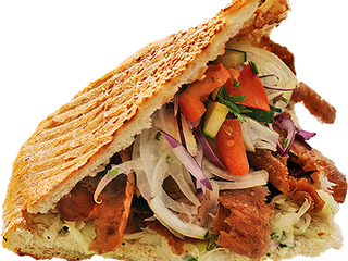 3. Kebab w bułce z karkówką - Mega