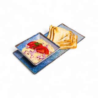 Salată de vinete cu roșii și pâine prăjită  200g