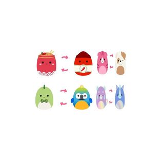 Jucarie de plus SQUISHMALLOWS Squad 19, Reversibila, 12 cm, diverse mo... [4185967]