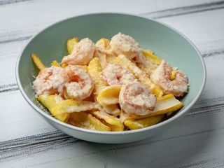 Хвости креветок з картопляними діпами (300/150g)