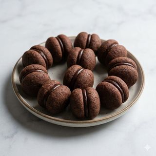 Baci di dama al cacao 10 pezzi 