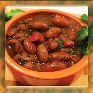 Beans in a clay pot