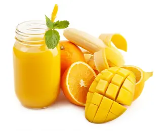 Zumo De Naranja Con Mango Y Platano