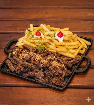 Filé com fritas