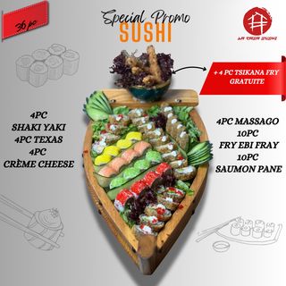 Assortiment 36 pièces + 4pc Tsikana Fry GRATUITES