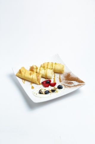 Сладкие блины с орешками 