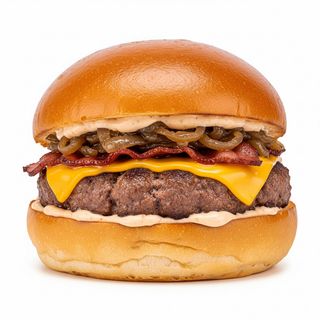 Hamburguesa metrópolis con patatas fritas